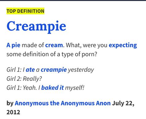 Urban Dictionary: the cream pie